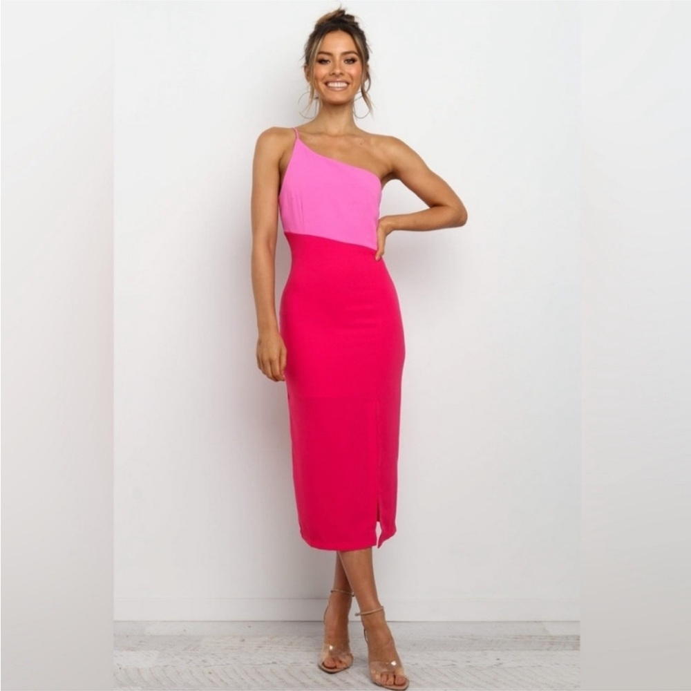 Petal and Pup One-Shoulder Dress